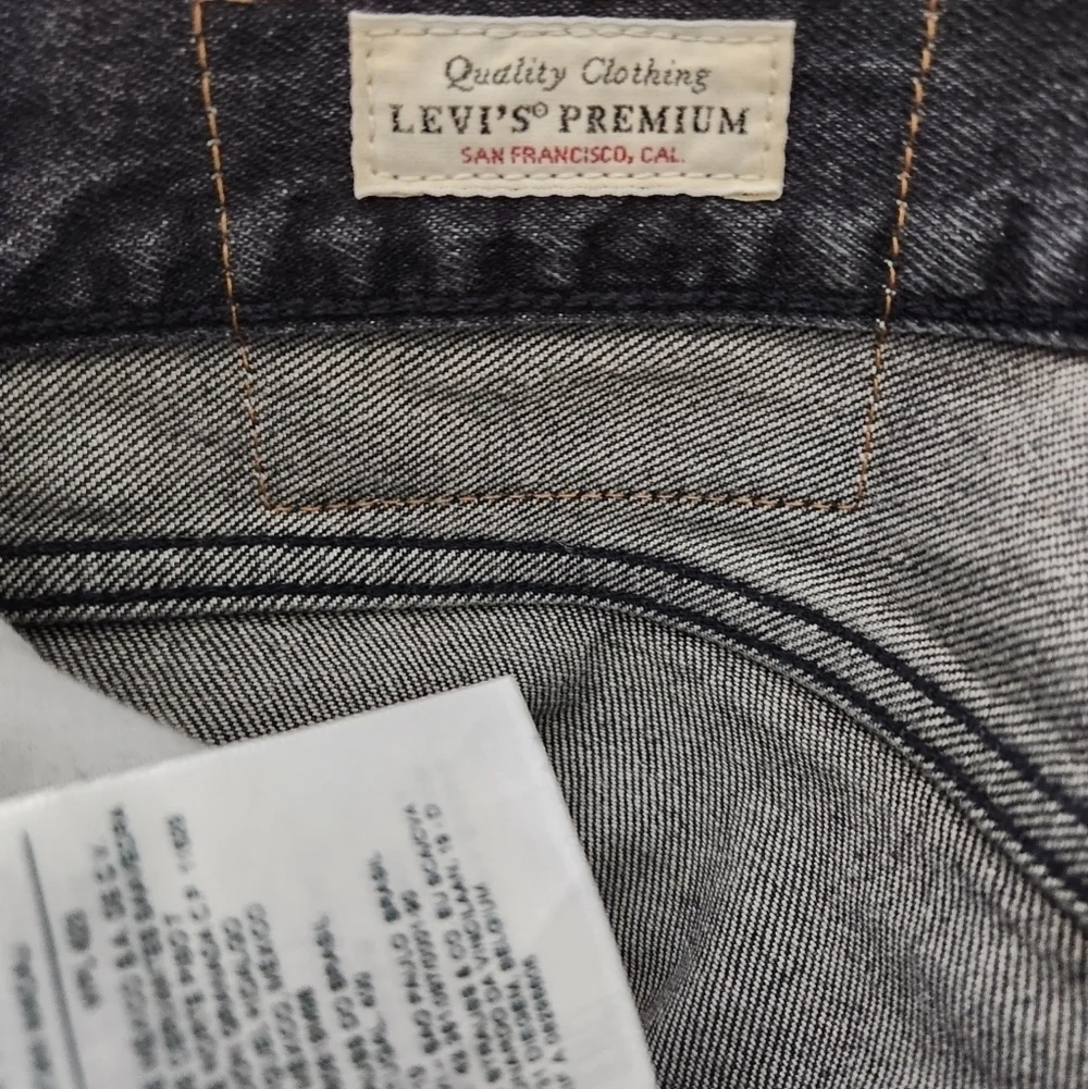 Levis 501 Premium XX '93 Mens Faded Black Button Fly Straight Leg Jeans-Size 36